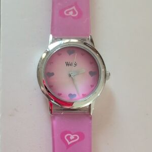 Wall St Pink Heart Watch